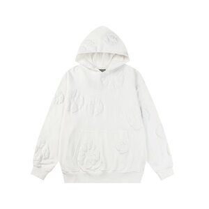 Denim Tears Tonal Cotton Wreath Embossed Hoodie – White – Size Medium –